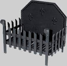 Cast Iron Fire Basket With Back Plate