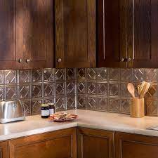 Install a new pressed tin backsplash above is a perfect project in this regard. 18 X 24 Panel Fasade Easy Installation Traditional 1 Smoked Pewter Backsplash Panel For Kitchen And Bathrooms Tools Home Improvement Gauges