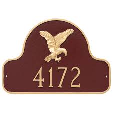 Eagle Arch Address Plaque Outdoor Country Decor