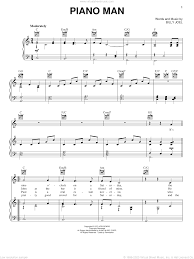piano man sheet for voice piano