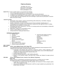 Nurse Resume Objective Resume For Pediatric Icu Nurse Wwwomoalata