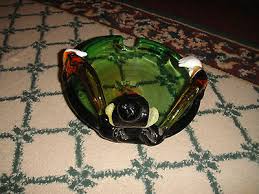 Vintage Murano Glass Clown Ashtray Long