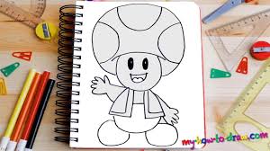 More images for super mario mushroom drawing » How To Draw A Mario Bros Mushroom My How To Draw