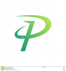 Stylish Typographic Logo Template Letter P Symbol Stock
