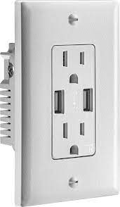 3 6a Usb Charger Wall White Ns