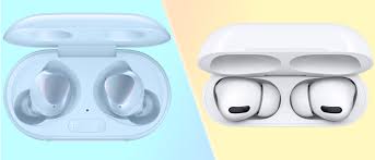 The galaxy buds are very small earbuds that fit nicely inside the ear and are more comfortable than the indy. Samsung Galaxy Buds Plus Vs Apple Airpods Pro Laptop Mag