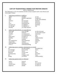 Transition Words For A Research Paper Researching Papers Resea