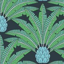 Green Fan Fabric Wallpaper And Home