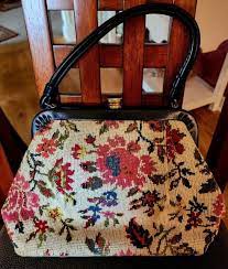 tapestry carpet bag in vine bags