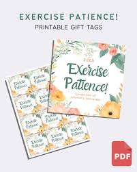 exercise patience printable gift s