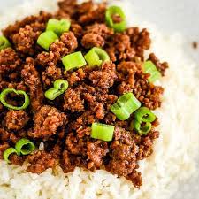 super easy korean ground beef and rice