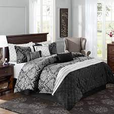 black and silver comforter sets