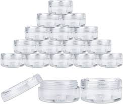 acrylic clear round jars bpa free