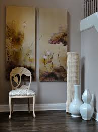 decorate the entryway with floor vases
