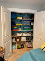 how to organize toys in a closet