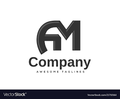 Creative Letter Am Logo Design Template Elements