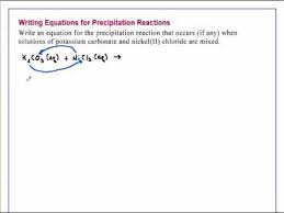 Precipitation Reactions 1 Chemistry