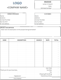 Sample Invoices For Services Rendered Of An Invoice And