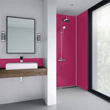 Pink Acrylic Shower Panel 4mm Gloss