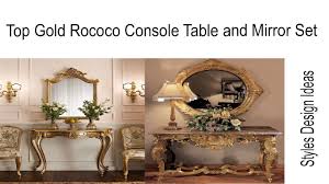 top gold rococo console table and
