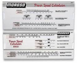 Moroso Power Speed Calculator Slide Tool Dyno Drag Race Show Car Hot Rod 89650