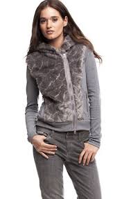 Armani Exchange Faux Fur Knit Jacket