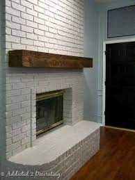 White Brick Fireplace Diy Fireplace