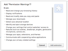 declare permissions extensions