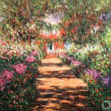 garden giverny 1900 copy of claude