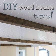 diy faux wood beam ceiling jenna sue