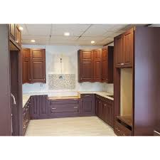 Includes extra slots on top to add objects. Brookhaven Cherry Traditional Showroom Display Kitchen
