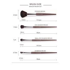 allure chocolate brown makeup brush set