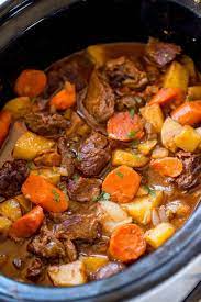slow cooker guinness beef stew dinner