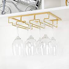 Upside Down Wine Glass Holder Gold A