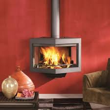 wood burning stove from fireplace