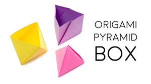 origami pyramid gift box tutorial diy