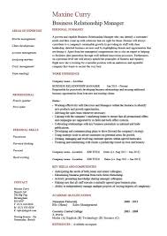 Business Relationship Manager Cv Resume Example Client