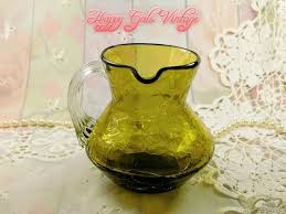 Small Green Le Glass Pitcher In