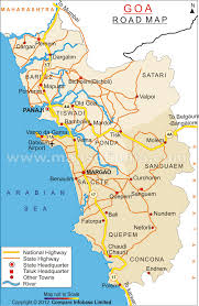 map of goa goa road map goa tourist