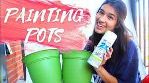 spray painting plastic planters not a