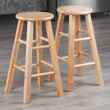 Brown Wood Kitchen Counter Stools