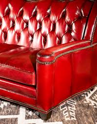 oakley red leather sofa fine