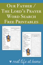 our father word search printable