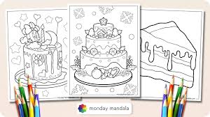 30 cake coloring pages free pdf