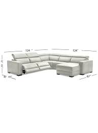 nevio 5 pc leather sectional sofa with