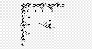 Hiasan kaligrafi sederhana bagi pemula. Desain Bunga Hiasan Stiker Seni Dekoratif Musique Putih Daun Teks Png Pngwing