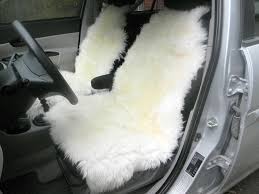 Sheepskin Car Seat Cover Pink Black