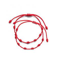 Bracelet fil rouge 7 noeuds Kabbale, signification - 2 pièces – Shamballaya