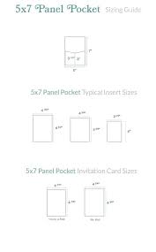Invitation Size Guide 5x7 Panel Pocket Cards Pockets