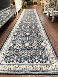 blue motif carpet runner